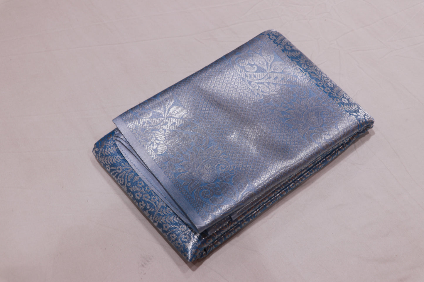 Semisilk  Saree Blue