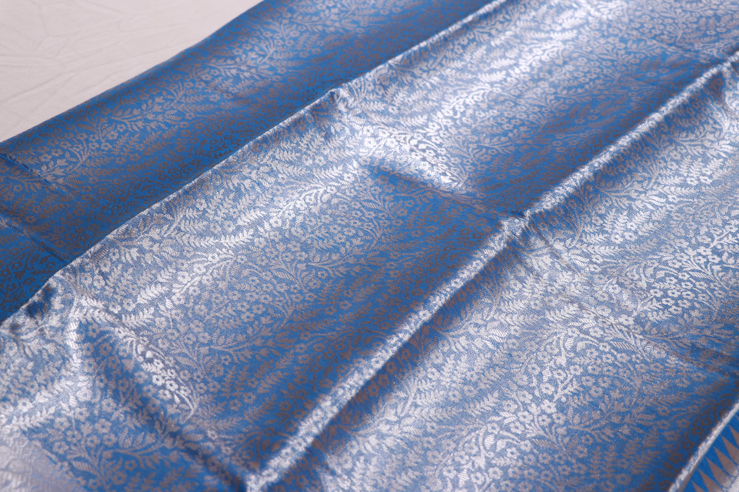 Semisilk  Saree Blue