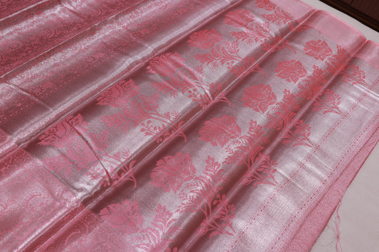 pink  with  dishu saree