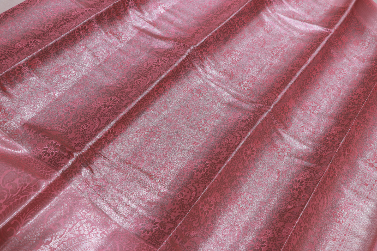 pink  with  dishu saree