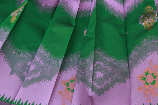 Semi Silk vailet with   green saree