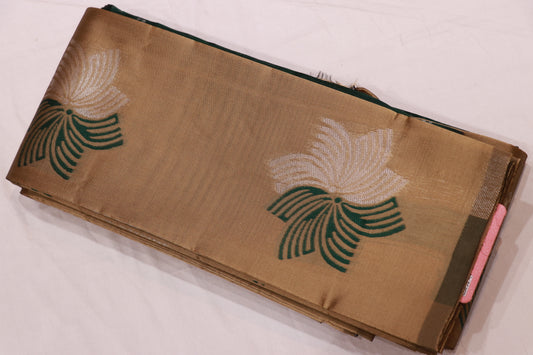 Semi  Silk  sandal with green saree