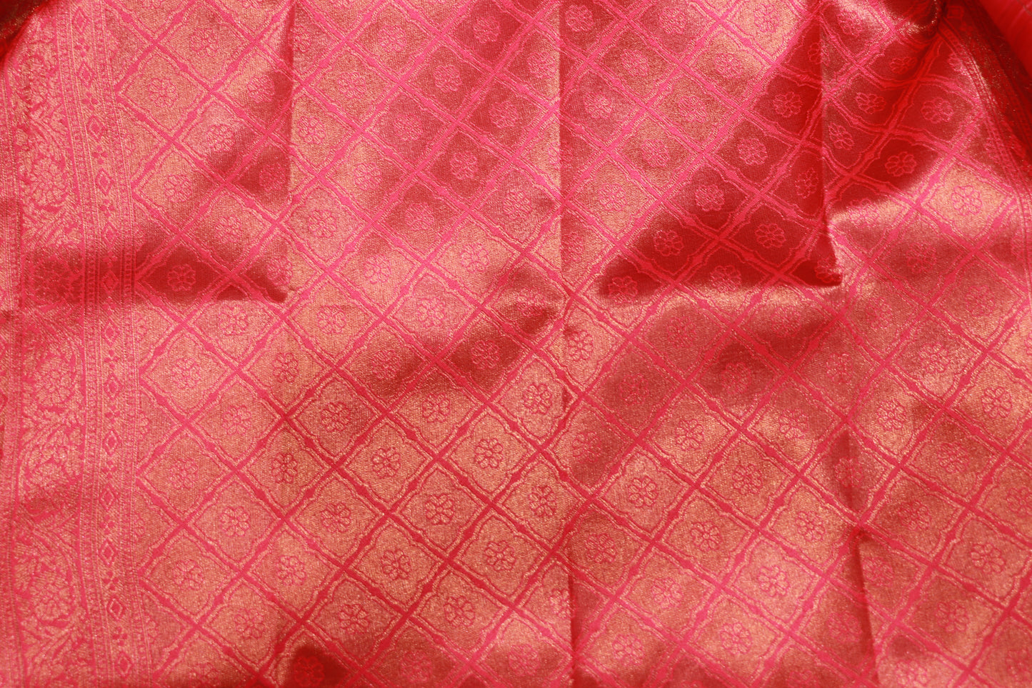Semi  Silk Saree Pink With Bottle Green