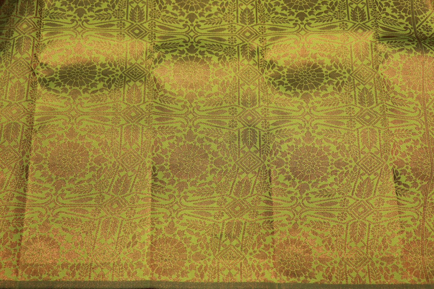 Semi Silk Saree  Pink With Light Green