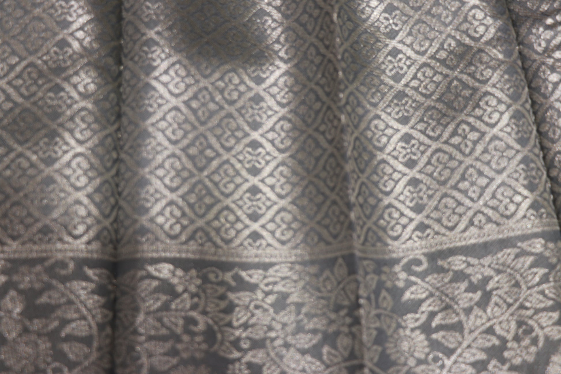 Semi Silk  Saree  Pista Green With Grey - Vaishali Silks