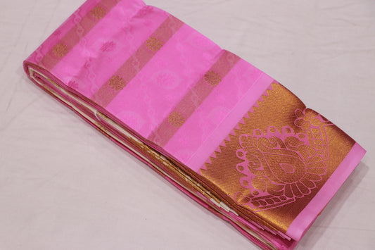 Semi  Silk Pink With  Half White