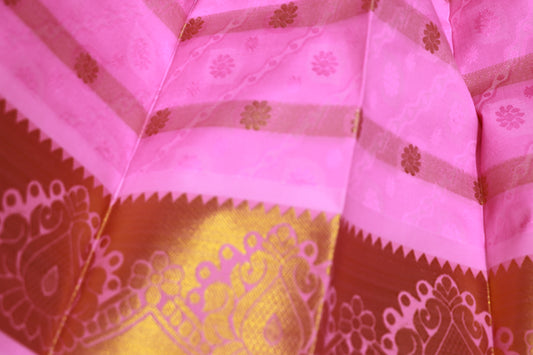 Semi  Silk Pink With  Half White