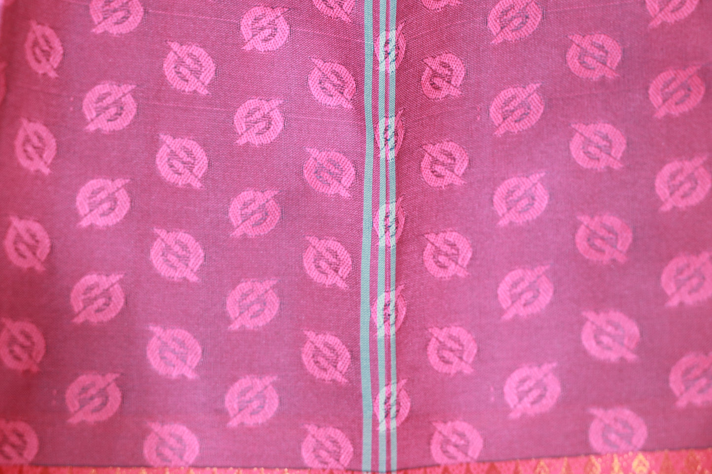 Semi  Silk Light Blue With Voilet