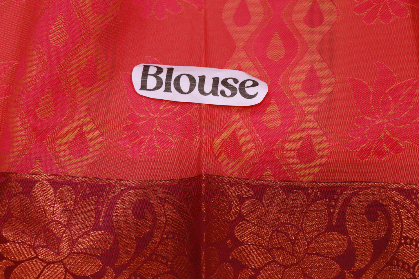 Semi  Silk Green With Pink