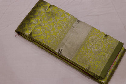 Semi  Silk Light Green With  Voilet