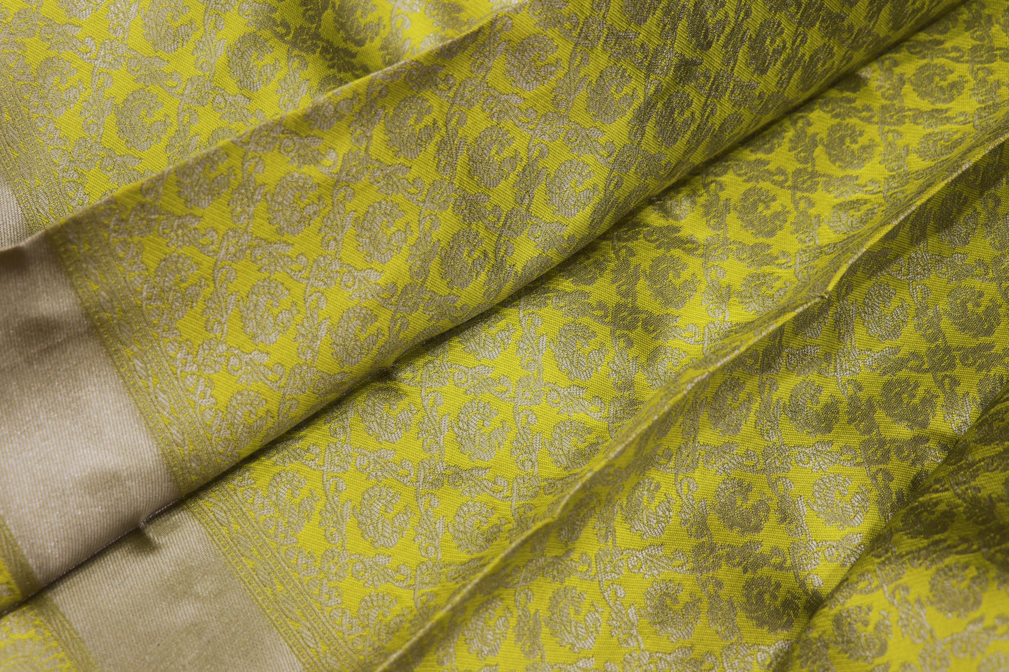 Semi  Silk Light Green With  Voilet