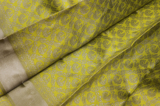 Semi  Silk Light Green With  Voilet