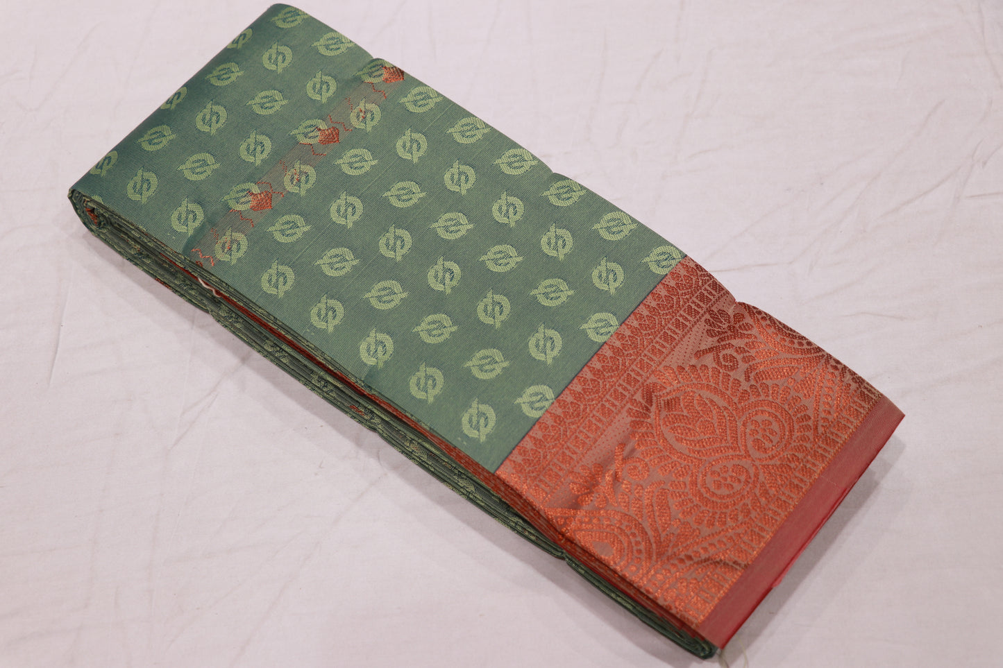 Semi  Silk Saree Pistha Green Saree