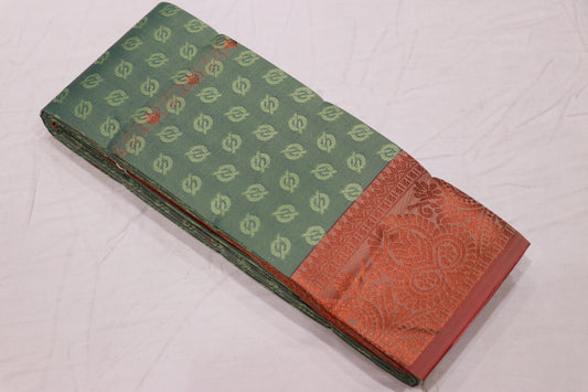 Semi  Silk Saree Pistha Green Saree