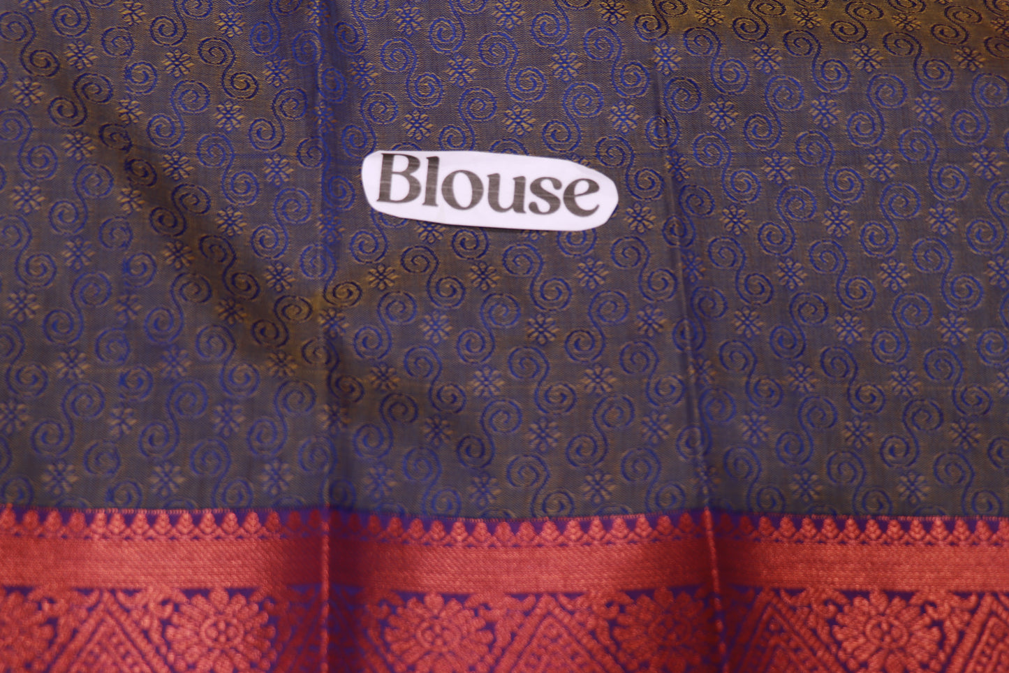 Semi Silk  Saree Orange With Blue