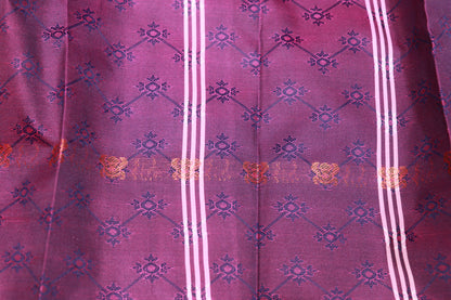 Semi Silk Saree Baby Pink With Violet