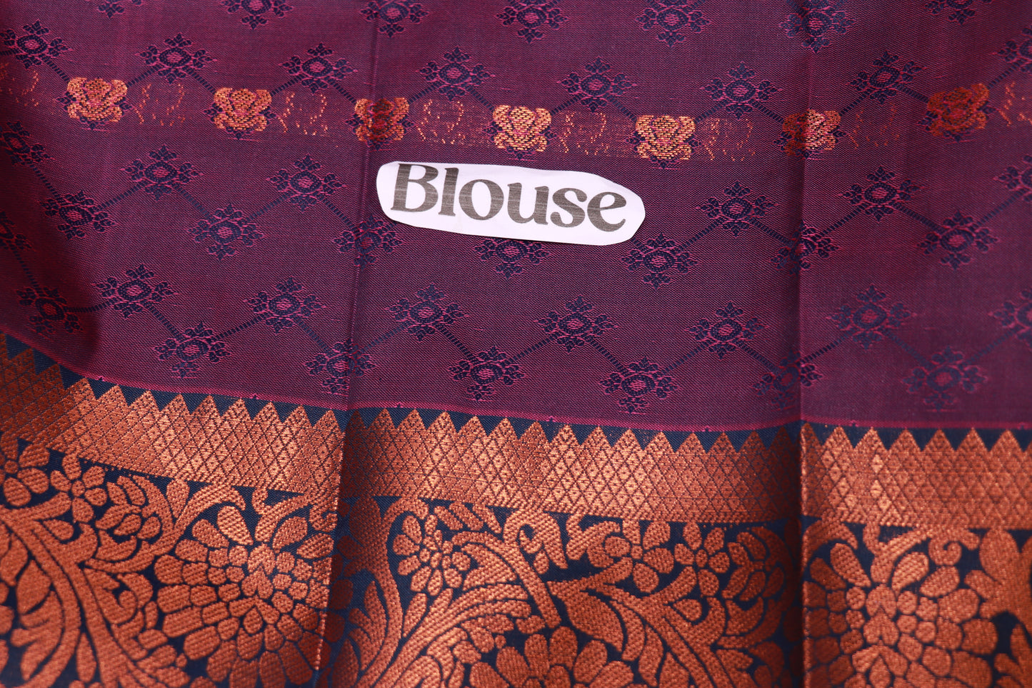 Semi Silk Saree Baby Pink With Violet