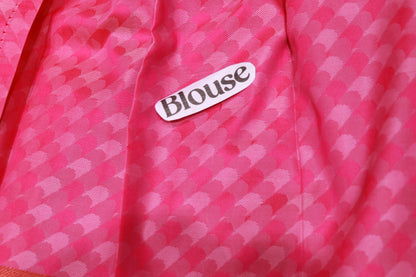 Semi Silk Saree  Lavender With Pink