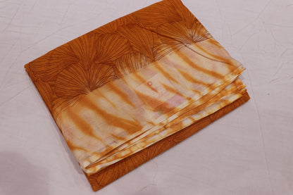 Pure Cotton  Saree Musted