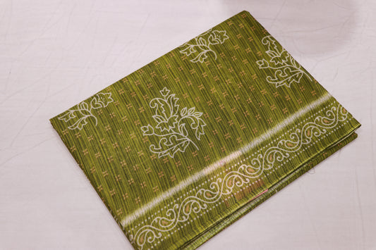 Pure  Cotton Saree Green