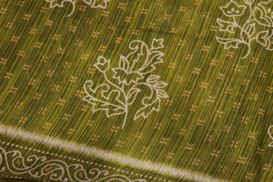 Pure  Cotton Saree Green