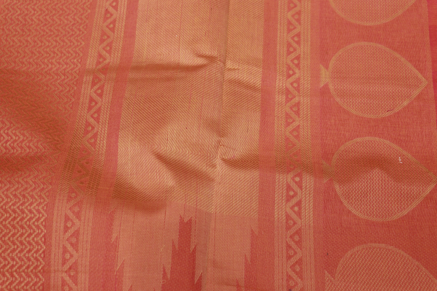 Pure cotton orang saree - Vaishali Silks