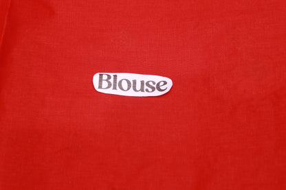 Pure Cotton Red Saree - Vaishali Silks