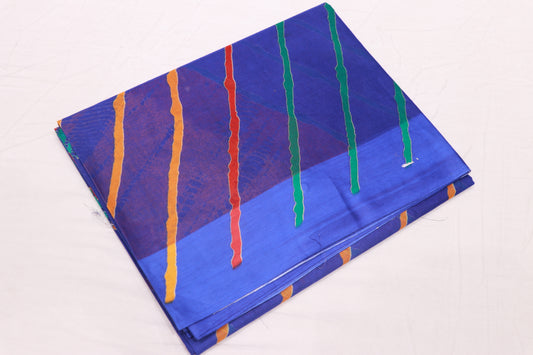 Pure Cotton Blue Saree - Vaishali Silks