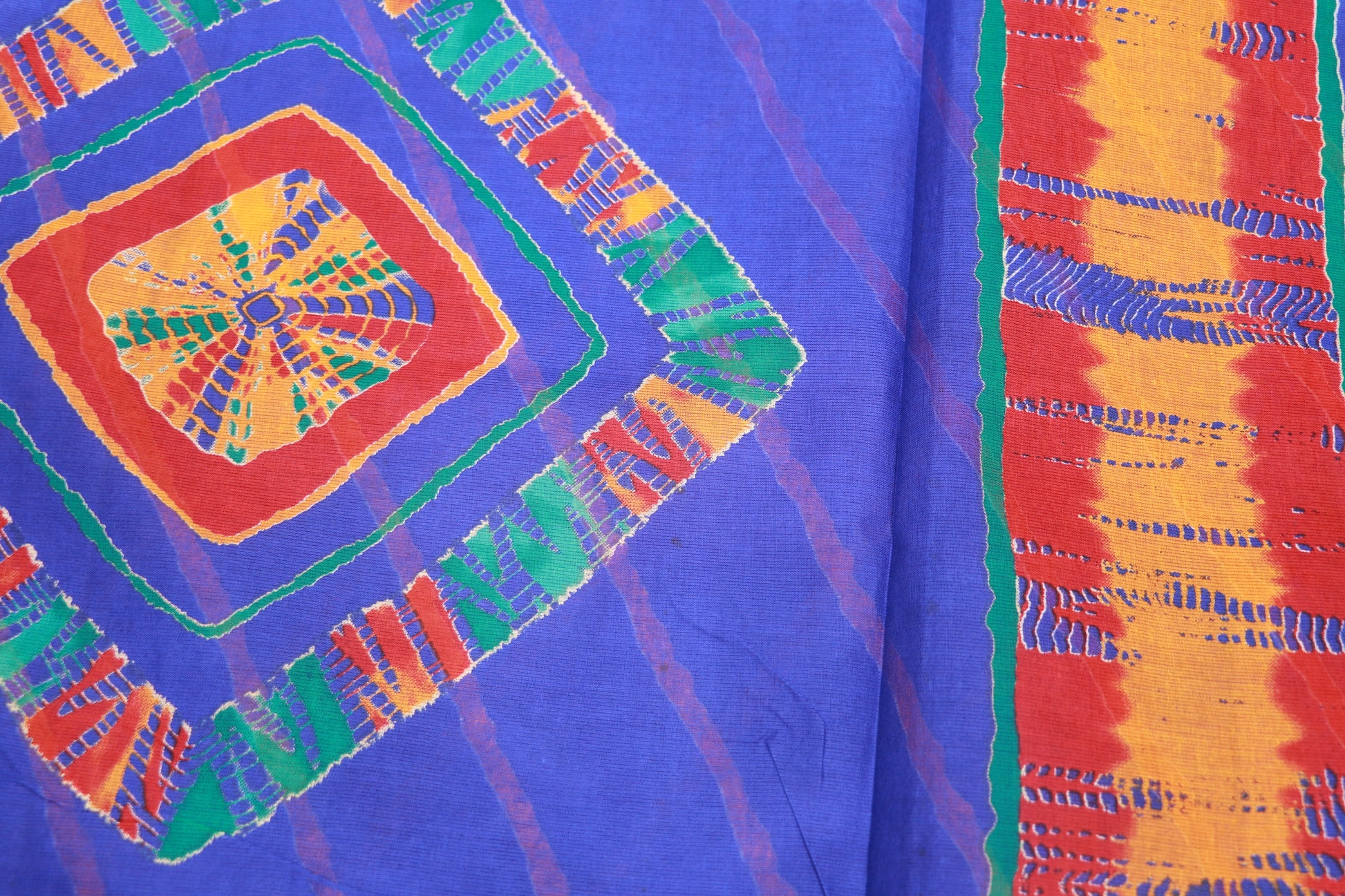 Pure Cotton Blue Saree - Vaishali Silks