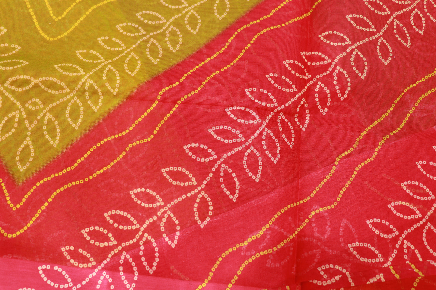 Pure Cotton  Green With Pink  Saree - Vaishali Silks