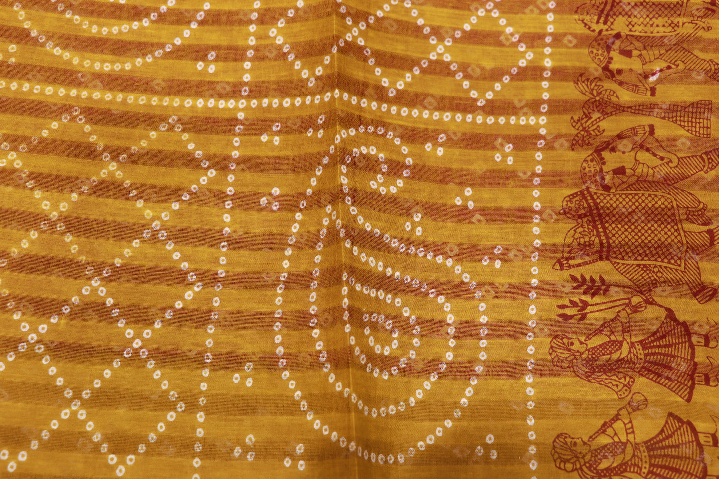 Pure Cotton Pink WIth Mustard  Saree