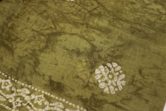 Pure Cotton Green Saree