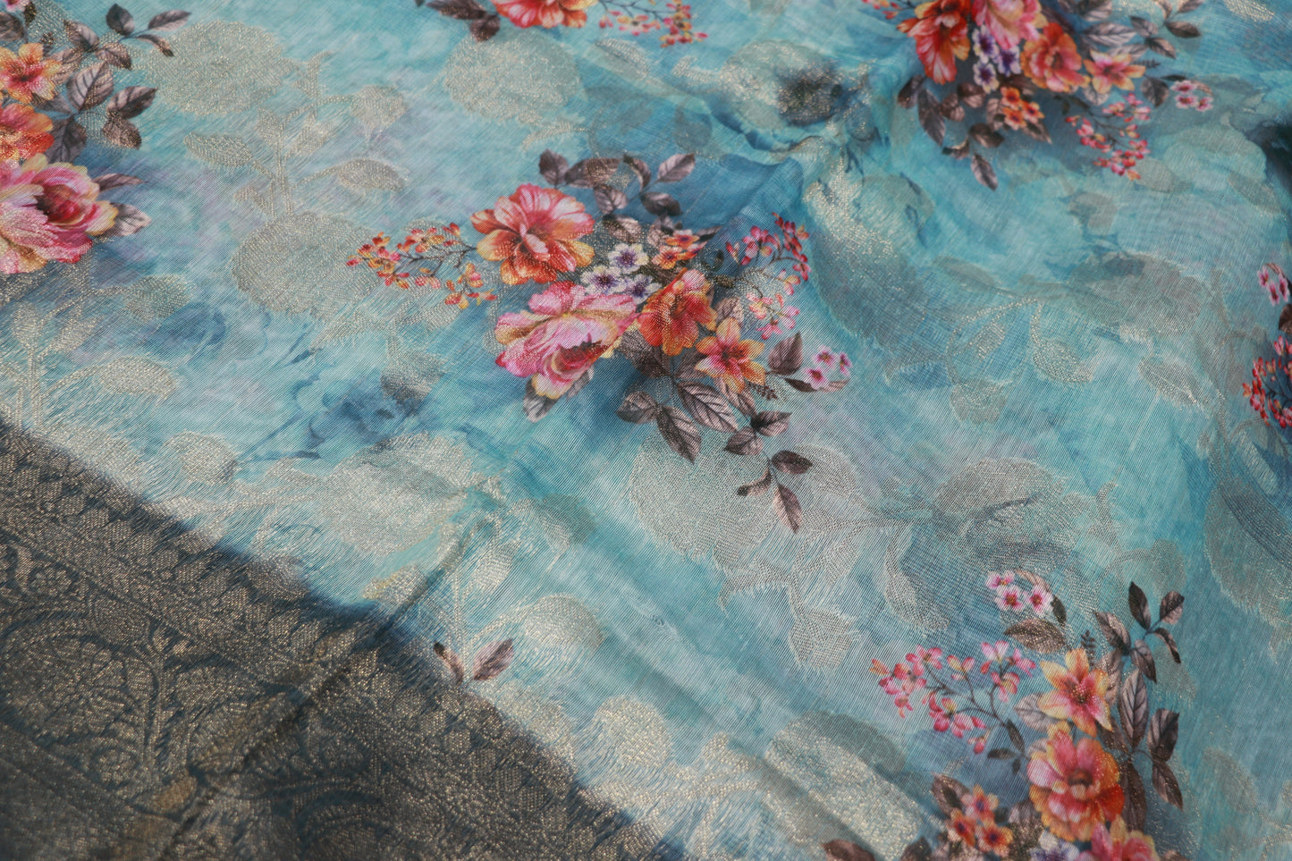Fancy Saree Sky Blue