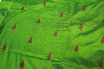 Kalyani Cotton  Saree Green With  Mroon