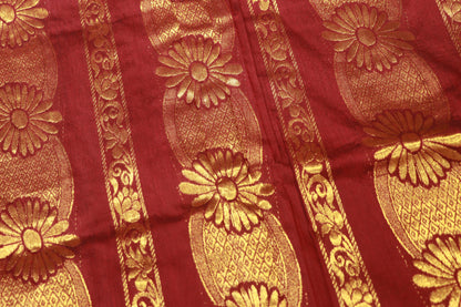Kalyani Cotton  Saree Green With  Mroon