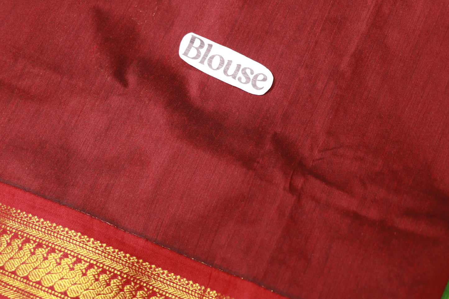 Kalyani Cotton  Saree Green With  Mroon
