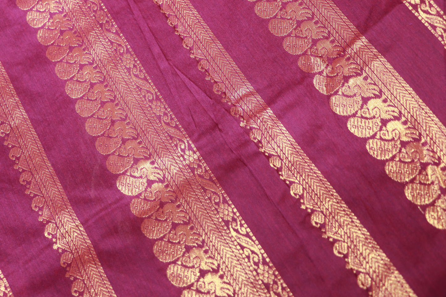 Kalyani Cotton Saree Green With Violet