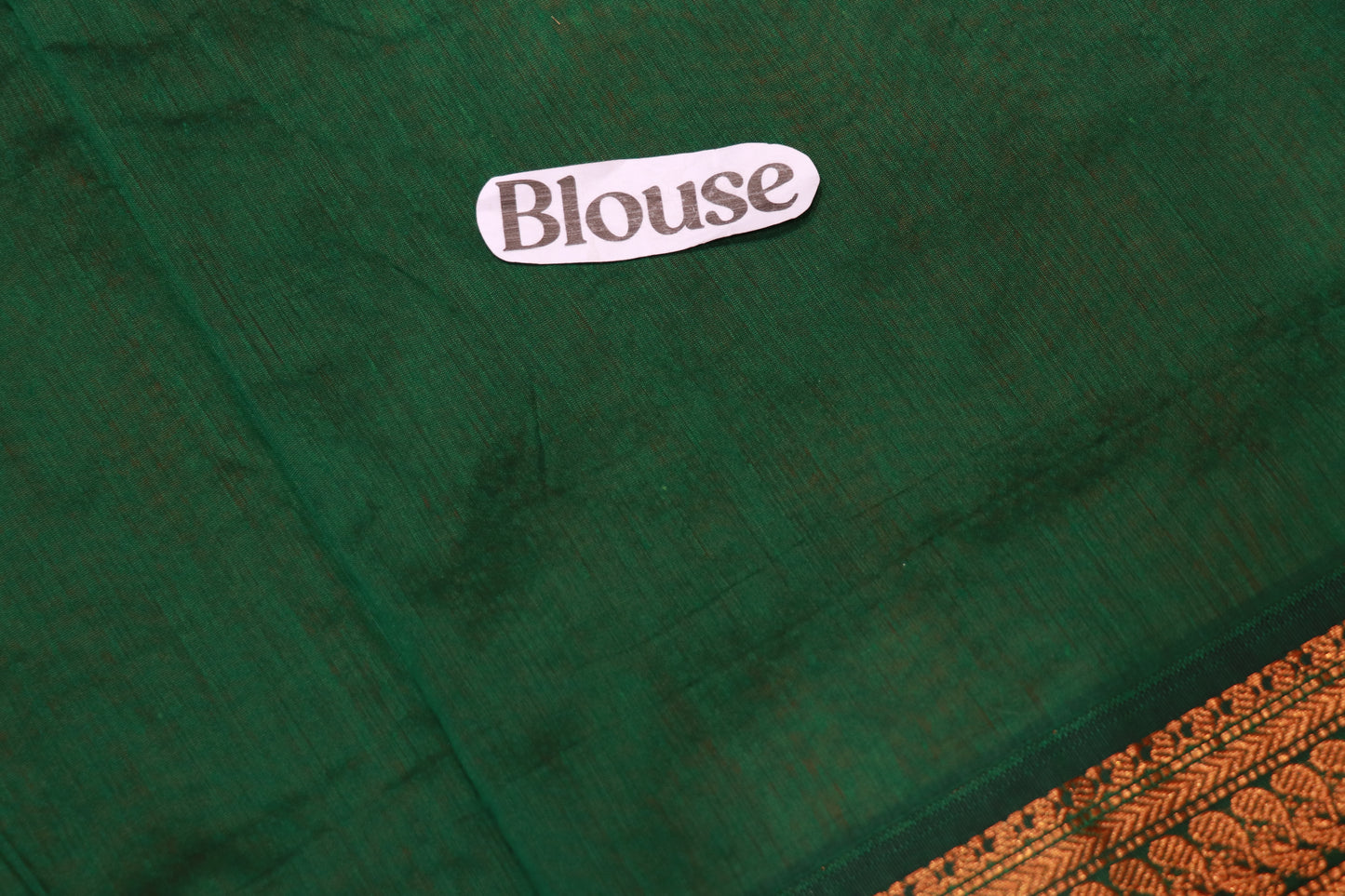 Kalyani Cotton Saree Ornge With Green