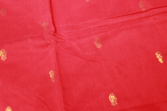 Kalyani Cotton Saree Pink With Green