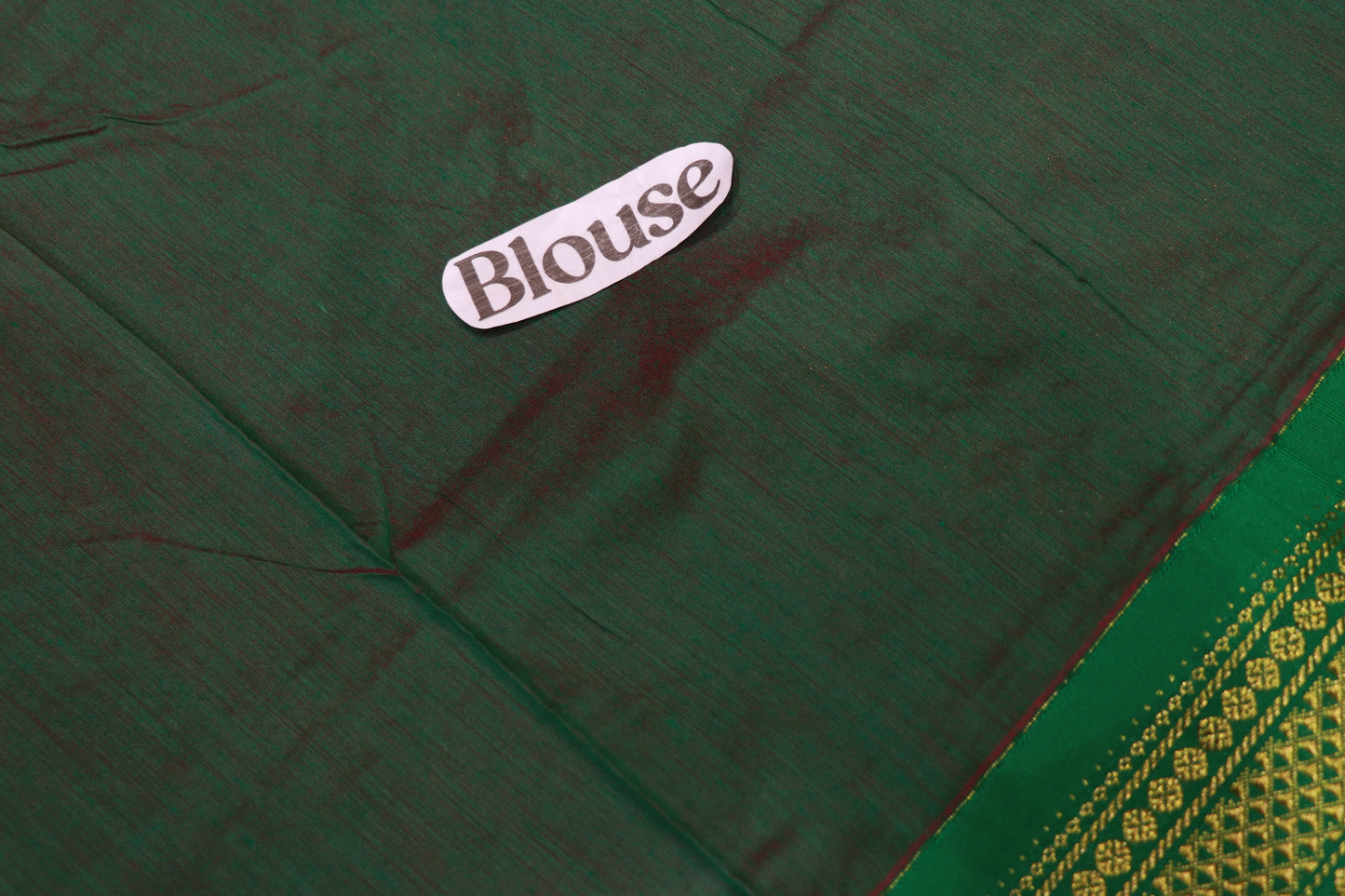 Kalyani Cotton Saree Pink With Green