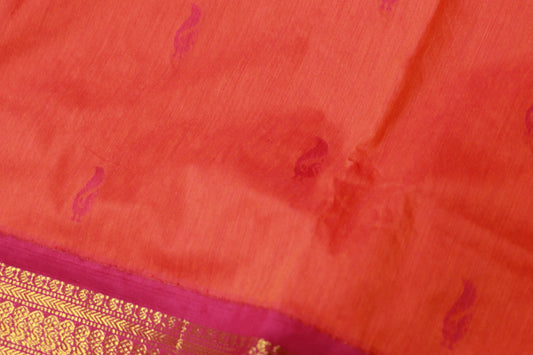 Kalyani Cotton Saree Ornge Violet