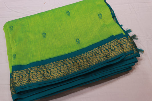 Kalyani Cotton  Saree Green