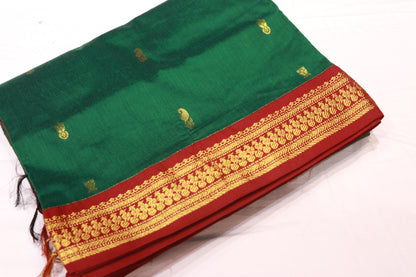 Kalyani Cotton  Saree  Bottle  With  Maroon
