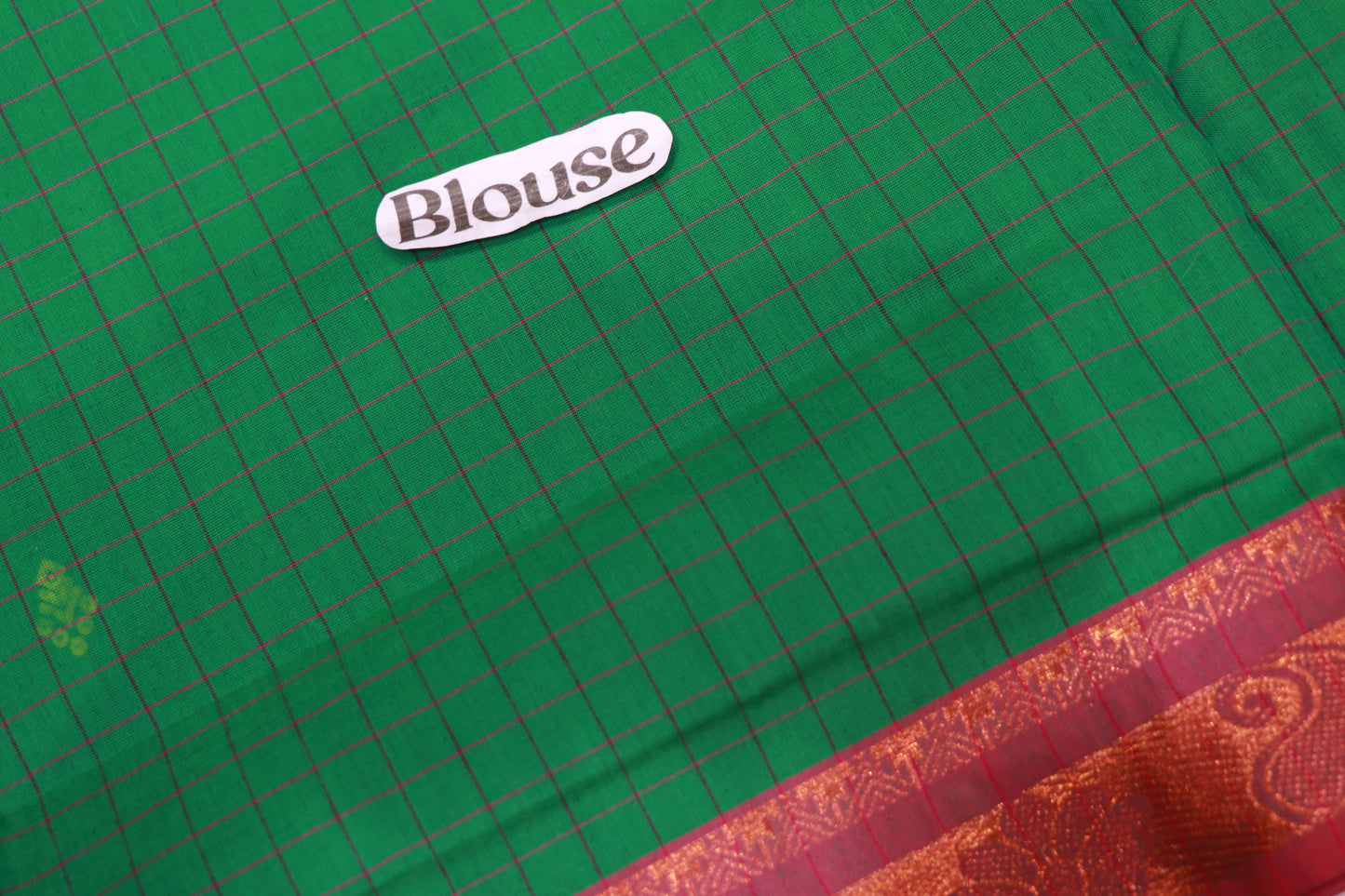Cotton Saree  Green Colour