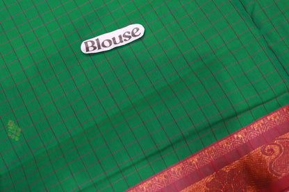 Cotton Saree  Green Colour