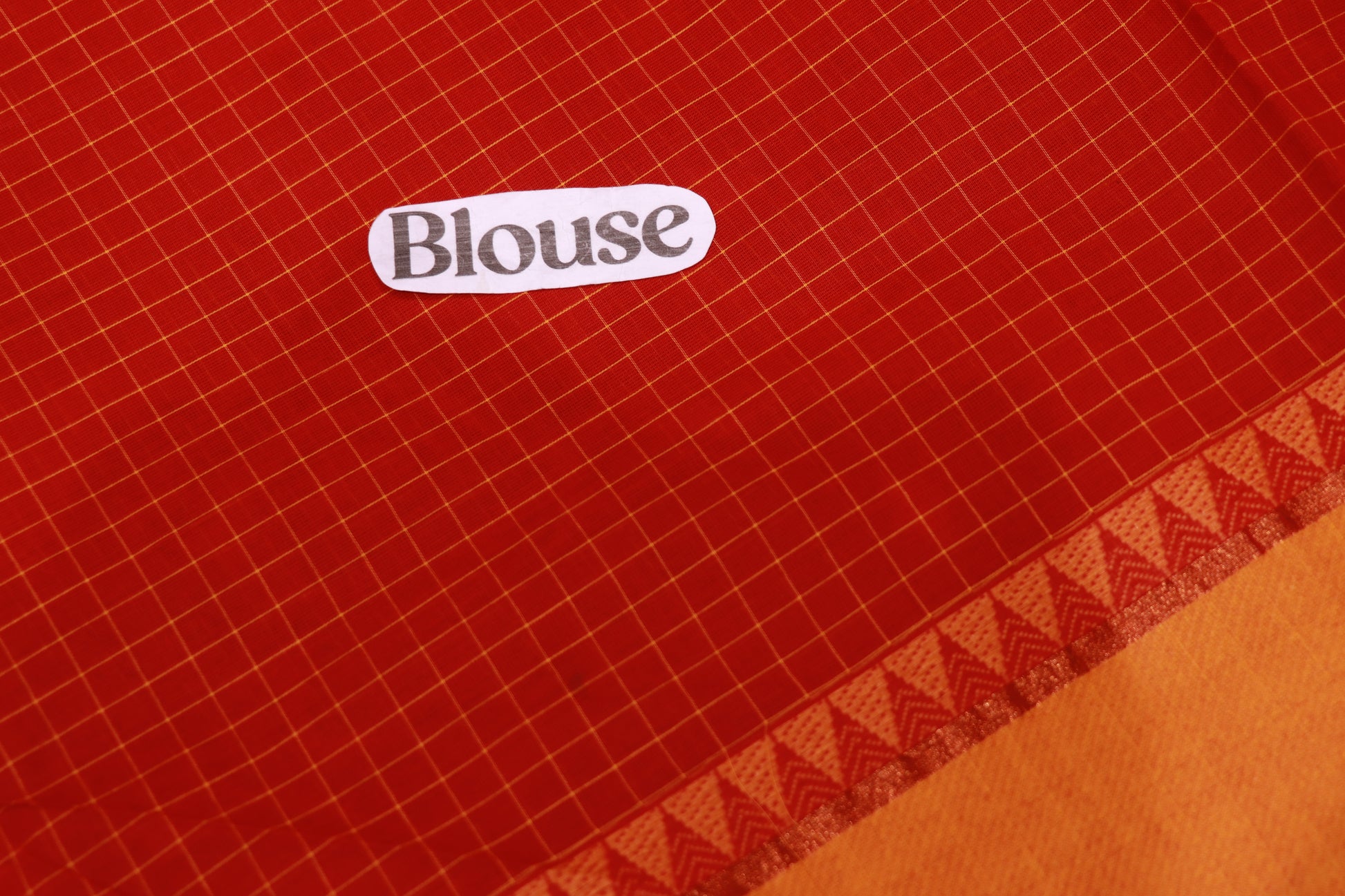 Cotton Saree  Rad  With  Yello - Vaishali Silks