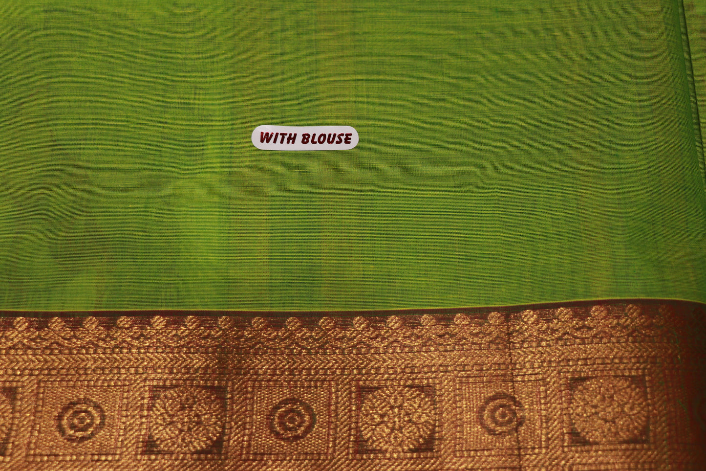 Cotton Saree  Green Colour - Vaishali Silks