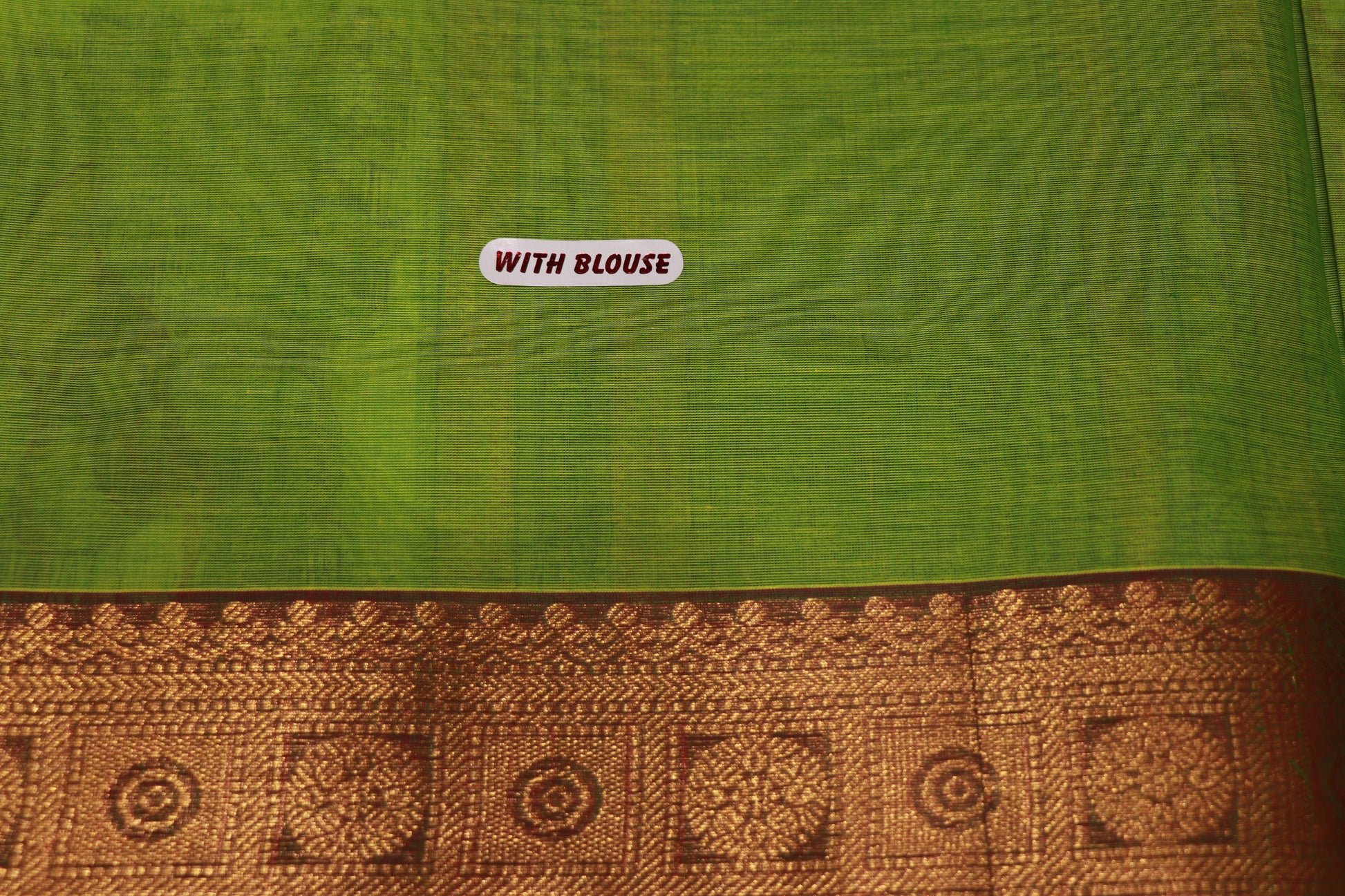 Cotton Saree  Green Colour - Vaishali Silks