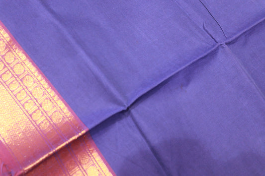 Cotton Saree  Blue Colour - Vaishali Silks