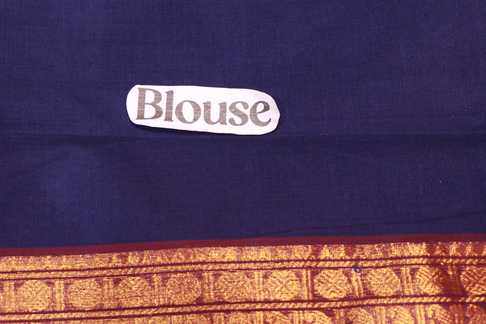 Cotton Saree  Blue Colour - Vaishali Silks
